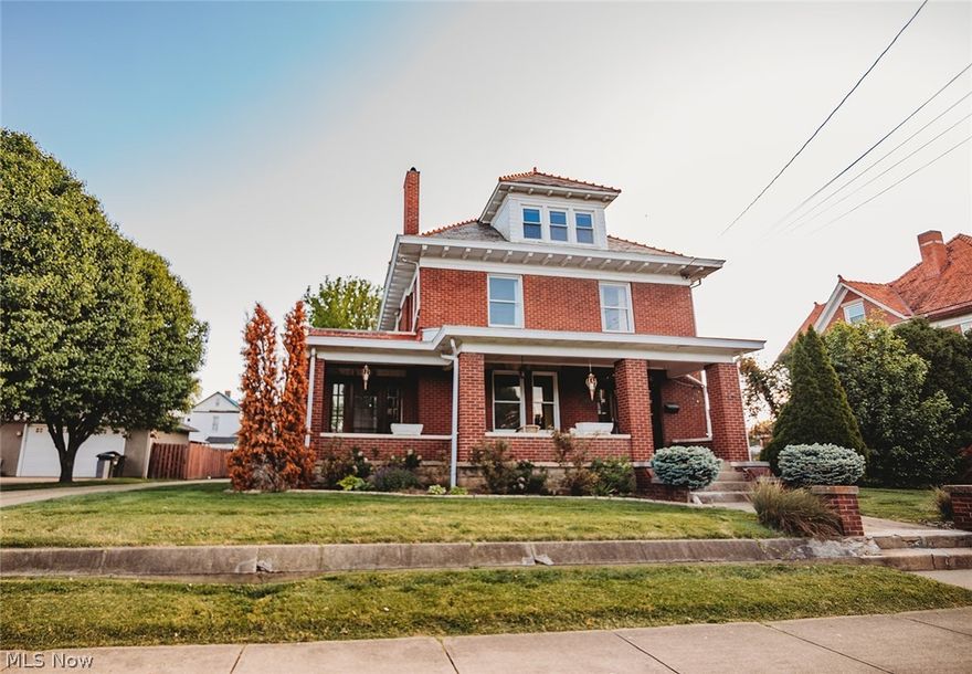 Waiting just for you is this remarkably well-kept brick foursquare home in one of the city's three historic districts - the Parkersburg High School - Washington Avenue Historic District. The professionally restored hardwood floors throughout entice you to feel right at home here and offer a sense of quality and care. This stately home has been well preserved through the generations with original woodwork and exceptional artisanal detail throughout. They don't make them like this anymore! The first floor flows nicely from room-to-room as you traverse through original, glass French doors - with glass knobs - throughout, helping to offer tons of natural light and an open feel. The original built-in China hutches and leaded-glass doors adorn the dining room, offering a rare up-scale experience found nearly nowhere else.  You'll want to spend time in the sunroom, just off the living room, where natural light is abundant throughout the seasons. Upstairs you'll find three, large bedrooms - with an original nursery that could be used as a fourth bedroom - and a central bath. Further up, in the finished attic space you'll find...well...you can decide what to do in this huge, comfortable, finished area. Space is of no concern here with 3,396 of finished square feet to enjoy with options for spreading out into the finished basement. Outside you'll find a well-manicured front and side yard and a private, fenced-in back yard. With a detached garage and one of the largest driveways in the neighborhood, parking is never a concerning thought. Your next home awaits in the heart of Parkersburg!