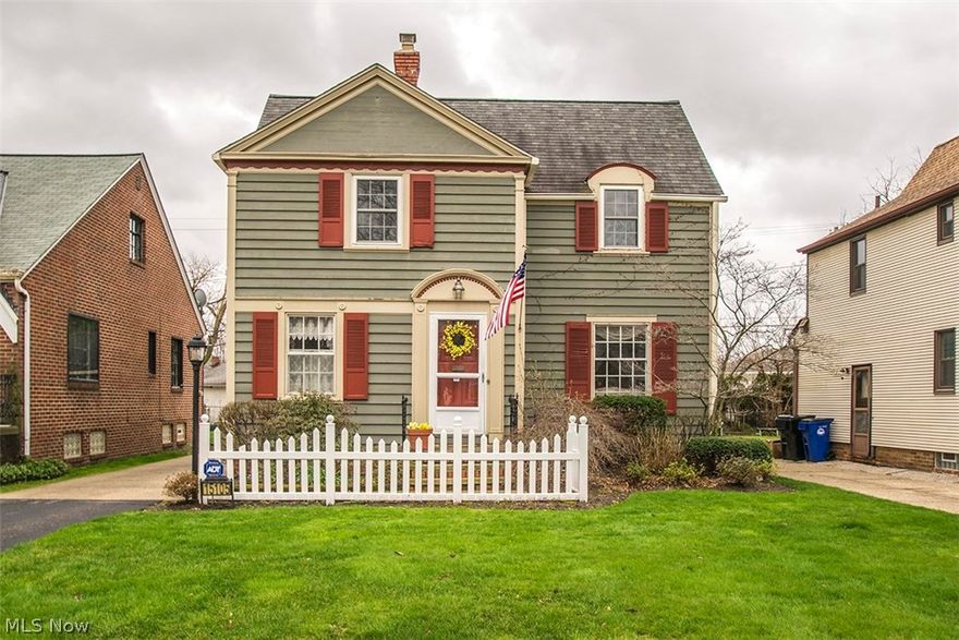 You must see this alluring West Park colonial complete with white picket fence! Entry vestibule opens to the roomy interior tastefully appointed throughout! Sizable living room boasts attractive hardwood flooring and deco fireplace! Formal dining room includes custom corner display cabinet! Bright kitchen with ample counter and cabinet space includes appliances and is joined by a versatile morning room! Family room with wood burner opens to rear deck creating the ideal space for all season entertaining!  Upstairs you will discover an update full bath and 3 large bedrooms with ample closet space! The impressive master suite with wood burner and walk in closet joins airing porch with panoramic view of back yard! In the lower level you will find a comfortable rec rm, full bath, laundry area and plenty of storage space! You'll enjoy nearly 1900 sq ft of living comfort and a most desired location near Impett Park amenities! Home warranty included! Don't miss this one!