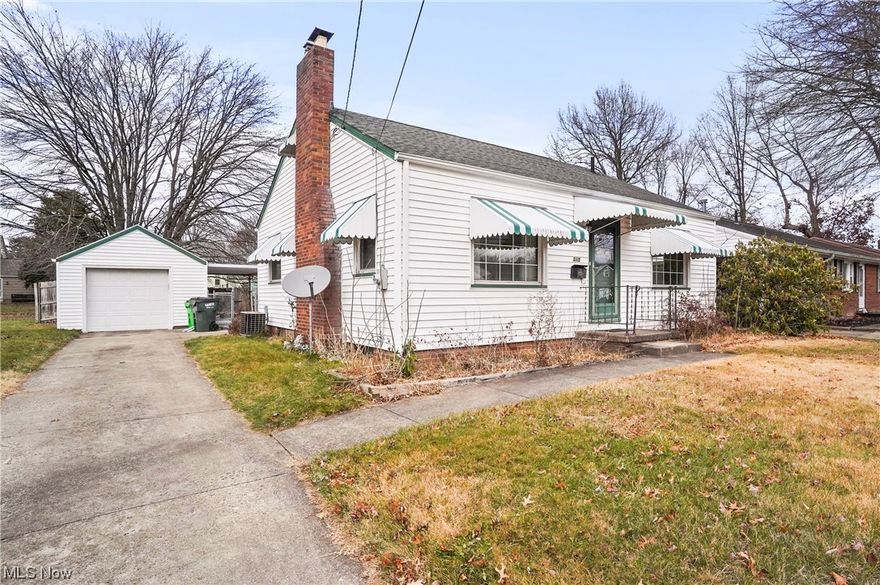 Welcome to this charming three-bedroom, one full bath home! Come on into the bright living room with brick fireplace, new carpet and has been freshly painted throughout the home. The beautiful eat in kitchen has totally been updated with new cabinets and countertops, new dishwasher, refrigerator, and stove and built in microwave and new flooring. There are two bedrooms with new carpet and full updated bathroom on the first floor. Upstairs you have another bedroom, office, rec room etc. The lower level offers a partially finished basement with laundry area and utility sink. So many possibilities! There is a large backyard with a one car detached garage. Garage offers a covered patio. All you have to do is move right in!
