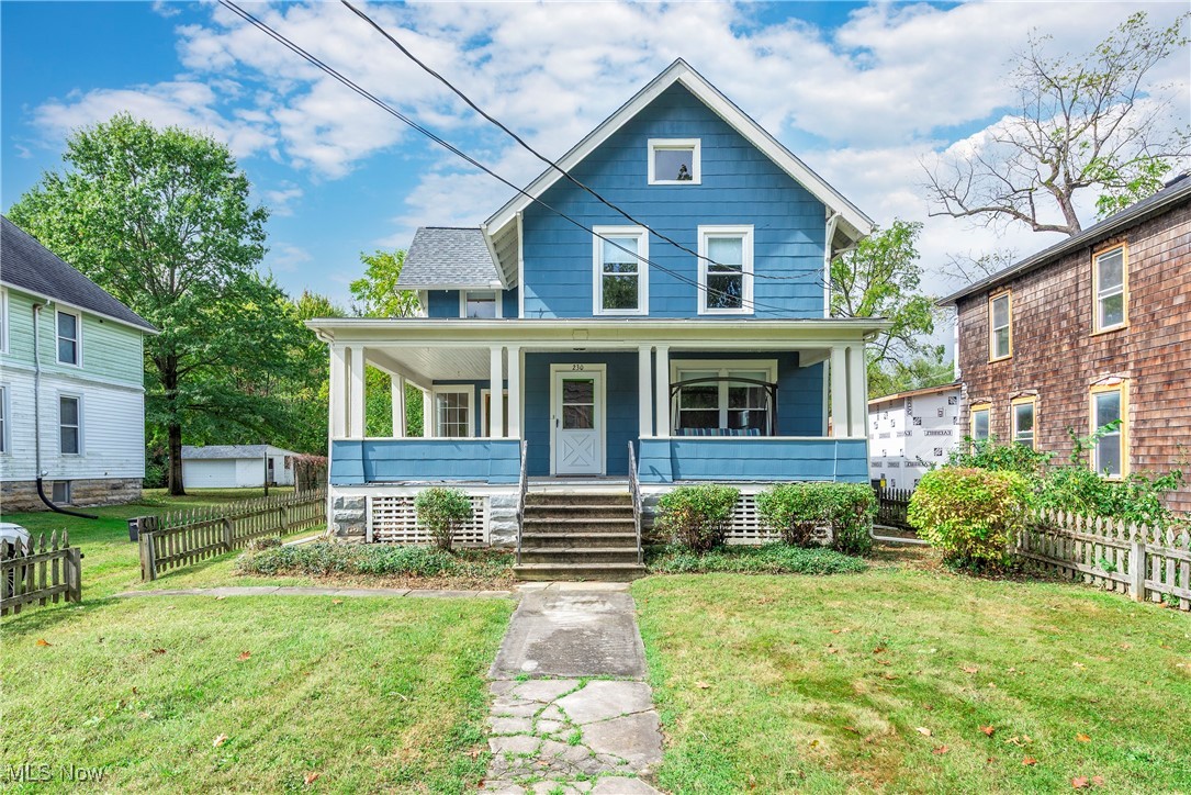 This charming 3-bedroom century home, built in 1880 and nestled in downtown Oberlin, combines timeless character with modern updates. Recent improvements include a new roof in 2024 and fresh interior and exterior paint from 2019. The remodeled kitchen, completed in 2019, boasts soft-close cabinets, granite countertops, and stainless-steel appliances, while updated bathrooms and central air installed the same year plus electric updated it enhances comfort and functionality. The home retains its historic appeal with built-ins, arched doorways, a fireplace, and a dining room featuring a bay window and cozy window seat. A sunroom and second-floor laundry add convenience, and the spacious backyard is perfect for relaxation or entertaining. The wraparound porch further elevates its charm. With a prime location within walking distance of downtown Oberlin and Oberlin College, this home is a true gem.