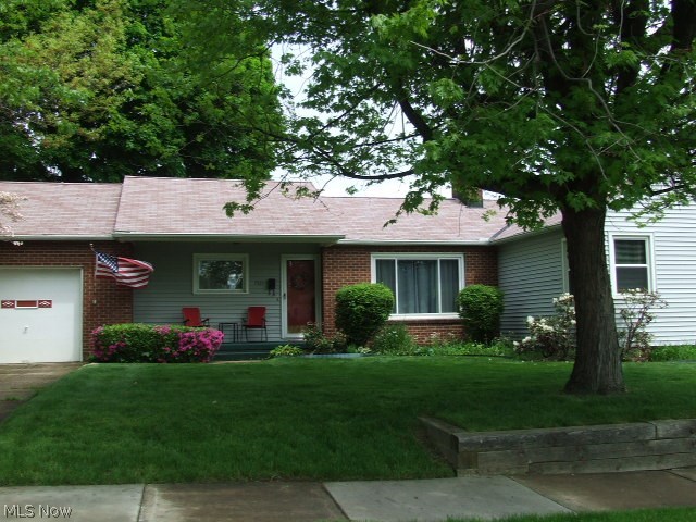 Fantastic 2-bedroom Ranch with 2 full baths! Includes large living room with fireplace and sliders to deck, formal dining room with built-in china cabinet, eat-in kitchen leading to sunroom and two roomy bedrooms. Finished basement offers full bathroom, 3 separated rec rooms (one with fireplace), workshop and laundry room. It's on a double lot giving you .3 acres, attached garage with water, shed, deck, front porch, all in convenient location. Updates include boiler less than one year old, electric box one month old, H2O -6 years, roof 4 years, siding 5 years, most windows 2 years, reglazed tub on main floor. Hardwood floors under carpet. Home Warranty.