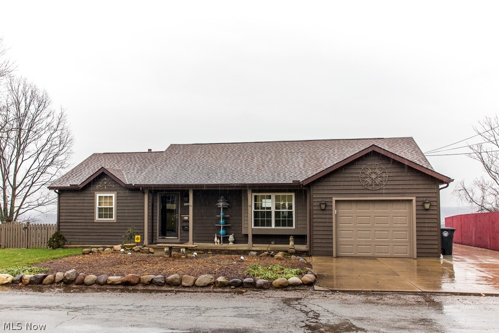 Spectacular Newer Custom Built Ranch in prime location overlooking Summit Lake with Incredible Skyline and city views of Downtown Akron. Minutes to Downtown, this home is conveniently located near shopping, schools and a public Lake! You'll never find another home like this one built in 2000 and featuring an open "Great Room" plan with custom Maple cabinets in Kitchen, granite countertops in Kitchen & both Baths. Working Island in kitchen with new appliances that include Stainless Range with Double Oven & Refrigerator. The entire great Room has vaulted ceilings and patio doors leading to dramatic huge deck 31 x 12 with "vistas galore". Plus completely fenced with wood! The Master Suite is separated from 2nd Bedroom. The master bath features a garden tub with spa water shoots. The 2nd bath has a new glass custom shower door. There are skylights in both bedrooms. Quality Furnace & Central Air replaced in 2018. There is a guaranteed waterproofing system with transferable warranty, inst
