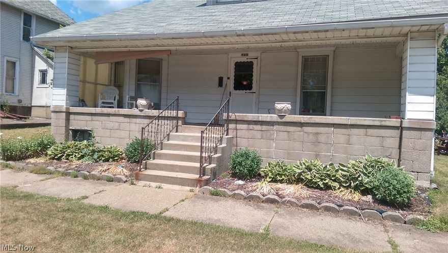 Cape Cod in the heart of Dover. House being sold AS IS, Where is and seller will make no repairs. 3 bedroom, 1.5 bath with living room and dining room.  First level bedroom, partial basement with laundry area and storage. Large 7'x30' covered porch. 8'x20' covered patio area with back door. All appliances stay. New high efficiency furnace 2012. Newer hot water tank in last 5 years.