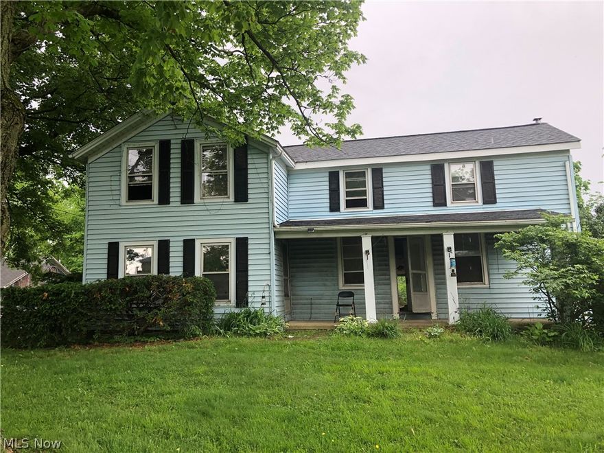 The value is in the land and Horse barn, The house has been mostly gutted. Foundation needs repair at  North east corner. There is a partial basement with outside entry.There is plumbing for  1 1/2 baths. Electric had been updated. There are hardwood floors under carpet. Septic is where old barn stood. Second well is South of house. Shed attached to house needs removed. This property is being "Sold As Is" and no repairs will be made .BRING OFFERS!