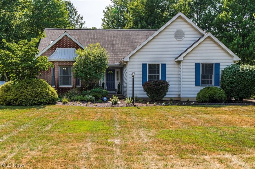 True 1-floor living in a great neighborhood!  This updated ranch home shows like a model with updated kitchen with newer white Shaker cabinets, granite counters, stainless steel appliances, and designer fixtures.  The main living area has an open concept design with the kitchen open to the sitting area, dining, and main living room.  3 spacious bedrooms, including the owner's suite with en-suite bath and walk-in closet.  This home boasts superb outside living space, with large deck overlooking the fenced back yard with just the right number of mature trees.  Other features: attached 2-car garage, 1st floor laundry, skylights, lots of storage. Super location near a park, playground, baseball field, shopping, library and freeway access. Avon School District.