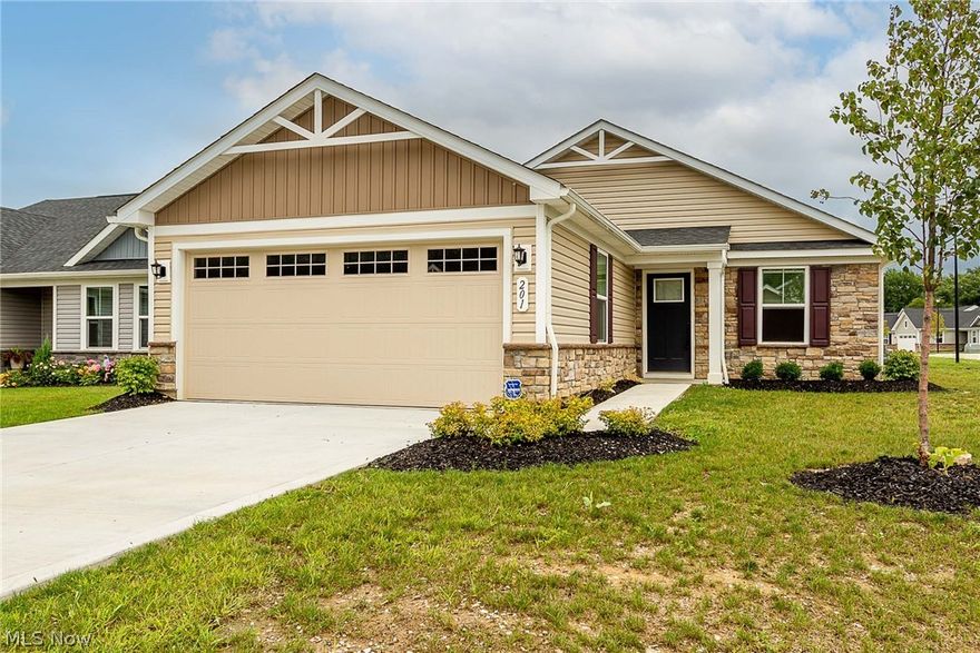 Why build & wait when you can have this like new cluster home today?  Pack your bags as this home is just waiting for your touches.  This 2 bed/2 bath home boasts granite counter tops & barely used new appliances.  Located on a corner lot with a patio right out the sliding doors of your living room.  This is one floor living at its best!  You will enjoy walks in this new neighborhood & there is even a dog park. Close to the highway, hospital & shopping. HOA takes care of snow removal & landscaping maintenance.  Call today for your private tour.