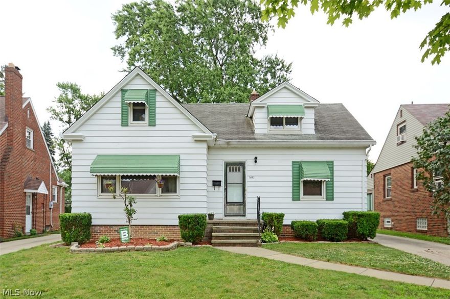 Exceptional Value nestled in the desirable Eureka Park Subdivision of Parma Heights.  Welcome to 5883 Wickfield Drive.  This 3 Bedroom Cape Cod has been in the same family for over 6 decades and exudes old world charm. Walk in to a spacious Living Room with large Panorama Windows, Fireplace, and Beveled Ceiling.  A spacious Eat In Kitchen featuring a cooktop with large hood, plenty of cabinets and views of a large Back Yard where the kids can play. There are 2 Bedrooms and a Full bathroom on the 1st Floor for convenience.  Looking for vintage Hardwood Floors?  The first floor has plenty to uncover and admire. Looking for a Spacious Master Bedroom?  Upstairs you will find a Large Bedroom with attic access for plenty of storage. The Lower Level features a Drop Ceiling, Glass Block Windows, and a footprint that is ideal for entertaining.  Just use your finishing touches. A 2 Car Garage with a wide driveway and a backyard that is ready for the kids and or pets are the final pieces to a won