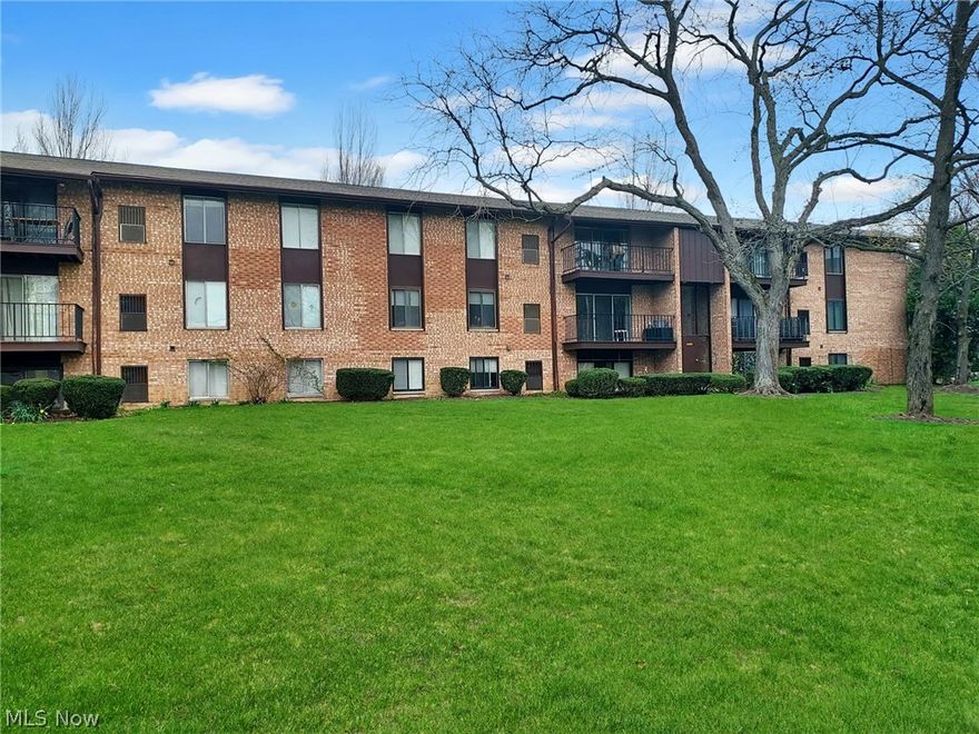 This beautiful garden style condominium is located on the top floor with luscious green views and quiet living in a parklike environment.  This updated unit boasts in-unit laundry and very spacious master bedroom with walk-in closet. The galley kitchen has a walk-in pantry and dedicated eating area. The second bedroom makes the perfect home office or guest room space. Cozy living room with sliding glass door leads out to your private balcony. A dedicated carport keeps the elements off your vehicle and there is ample parking for guests. New HVAC unit installed May 2025. Misty Lakes at the Meadows is convenient to I-71 and I-480, Hopkins Int'l airport, shopping, restaurants, and major medical facilities.   Water, sewer and trash are included in the HOA fees.  Don't miss the opportunity to own affordable living at its best!  Owner is licensed real estate agent in state of Ohio.