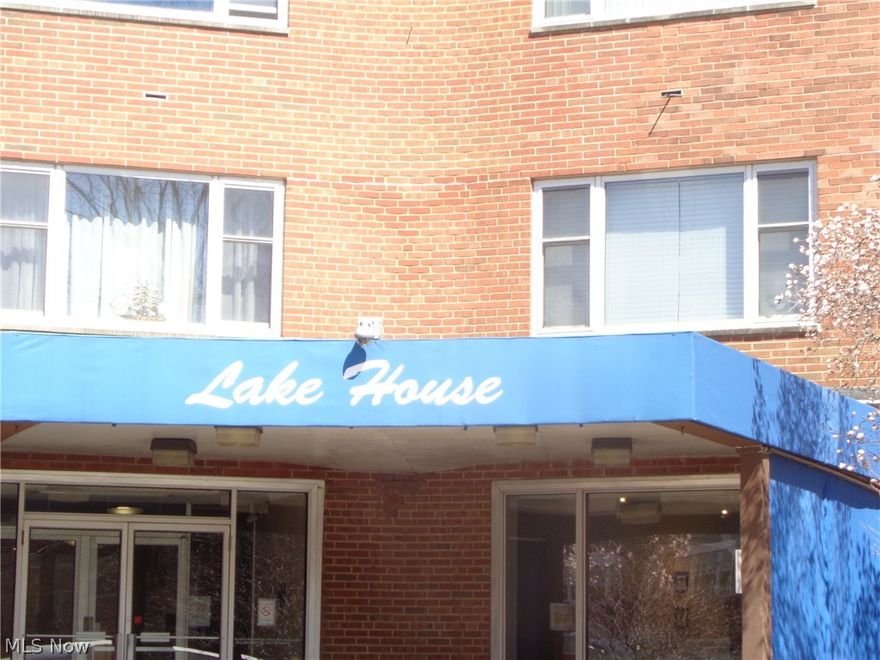 Hurry so you can start to enjoy living on Lake Erie in this affordable and convenient condo. This corner unit offers quiet and seclusion, but when you are ready to socialize, you can take the elevator down to the in-building restaurant or up to the roof top deck for a breathtaking view of the lake and downtown Cleveland. Then take advantage of the well equipped exercise room on the lower level or take a dip in the inground pool with the lake looming nearby. This unit has updated kitchen cabinets, ceiling fans and carpeting throughout. Once you are ready to leave, you are minutes from downtown or from a variety of restaurants, shopping stores, parks, and the beach.