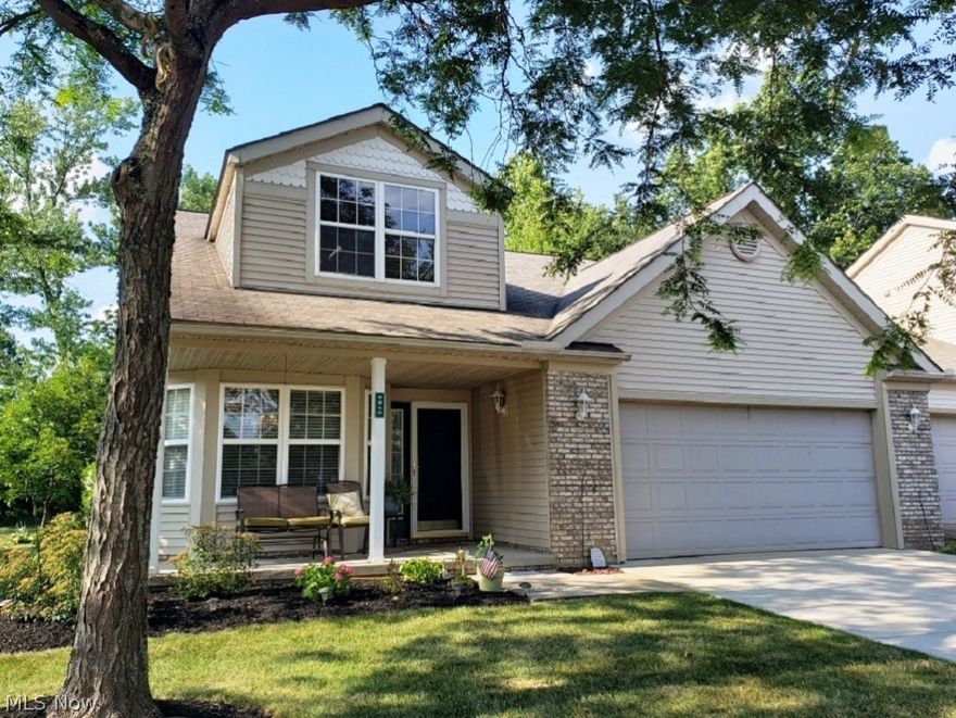 A rare find! This 1855 sq. ft home in this highly sought after community is one you don't want to miss out on! The spacious eat-in kitchen provides Corian countertops & sink, a pantry & stainless appliances that stay. The large great room has a vaulted ceiling, skylights, beautiful stone fireplace with gas logs, newer carpet (2019) & a slider that leads to the spacious deck. Unlike most in this development, this home has two bedrooms on the 1st floor. Enjoy your private escape in the owner's suite that has vaulted ceilings, a cozy gas fireplace and an ensuite bathroom with a jetted tub and separate shower. The spacious 2nd bedroom, full bath & laundry room complete the main level. The second level offers a large 3rd Bedroom/loft area with a closet or you can use the space as an office, workout area, bonus room - your choice! Huntsford Farms offers many amenities including a community clubhouse, workout/exercise room, pool, tennis courts and a playground. Whether sitting on your porch o