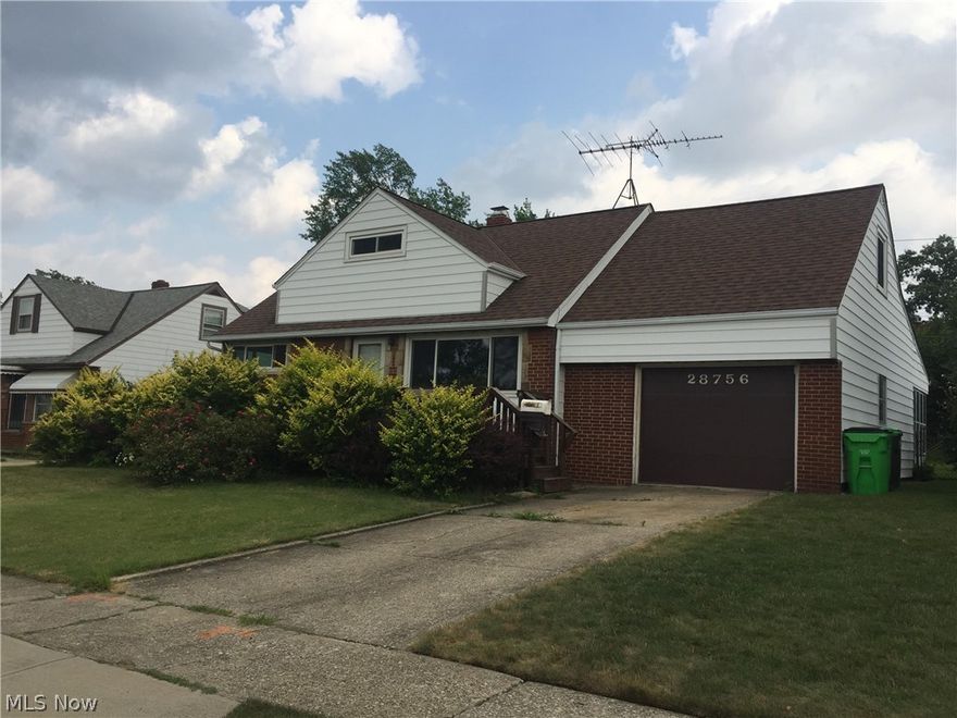 Opportunity for enterprising buyer with energy & ideas to convert this Wickliffe bungalow into a dream home. Tired of seeing half-hearted updates, inconsistent quality, and poorly-executed remodels? This home is ready for you to customize specifically to reflect your personal style. A blank slate, at a price you can afford.  There are wood floors throughout the first floor which can be refinished in any shade of stain you prefer. Plastered walls (no wallpaper!) will be transformed by your on-trend paint color choices. The first floor consists of Kitchen-Dinette, full bath and 2 Bedrooms all on the main floor. Upstairs there are two Bedrooms plus Bonus Room/Office on 2nd. Lots of "nooks and crannies" for extra storage. Attached garage with rear workshop or future greenhouse. Two sheds in the backyard - one is newer. Full basement. All appliances are included. Truly a solid property - convenient to shopping, freeways, parks. Lake County taxes. Bring your toolbox and your imagination to m