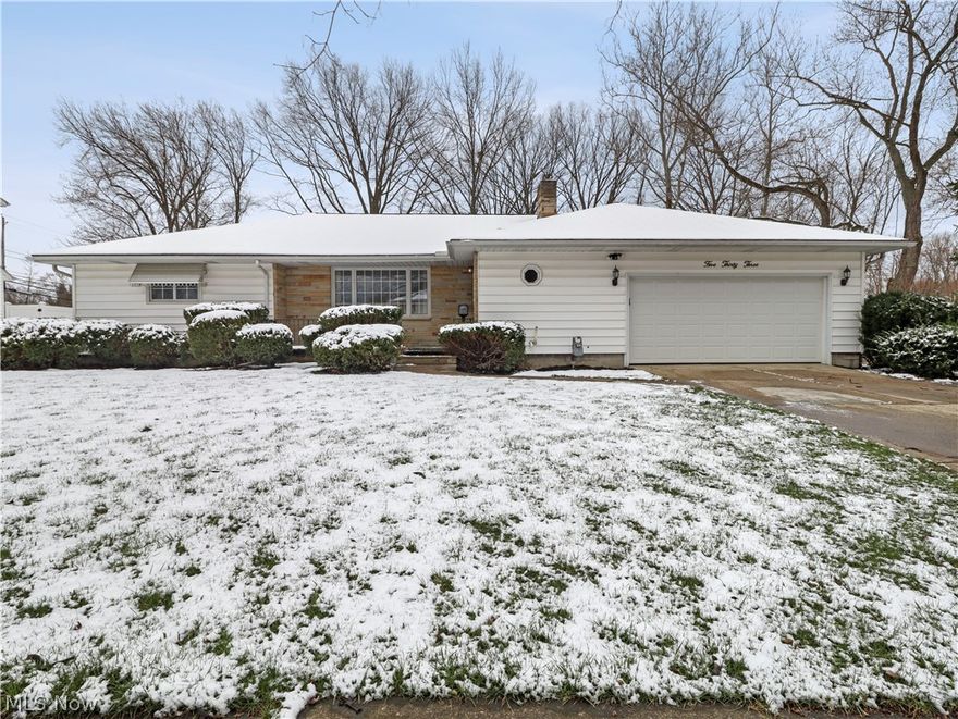 Welcome home to this roomy ranch with over 1900 sq ft just on the main level! Step into to your large living room with lots of natural light and a stone fireplace that flows seamlessly into your formal dining room giving it a very open feel. The kitchen is bright and inviting with ample storage and counter space. This room has potential for another eating area or whatever your mind can design with access to the half bath for guests and a 4 seasons room that leads to the backyard. On the other side of the house 3 generous bedrooms with hardwood floors and a full bath. There is a massive finished basement that would make a great in law suite or multi family living with its own full kitchen, full bath, bonus room, office space, and multiple storage areas basically doubling your square footage. This unique home sits on .36 acres with a fully fenced in yard, gazebo, and large covered patio on the side of the home. To top it off there's an attached 2.5 car garage with pull down attic for yet more storage & it’s equipped with a drain. Updates include all NEW LVT throughout main floor and laundry room 2024**Hi Efficiency HVAC 2018**HW Tank 2022**Fresh Paint throughout 2024**New mulch** House & driveway recently powerwashed. All appliances stay, upstairs NEWER refrigerator & oven 2019** Microwave 2015. Do not miss out, this is a rare find. Schedule your showing today!