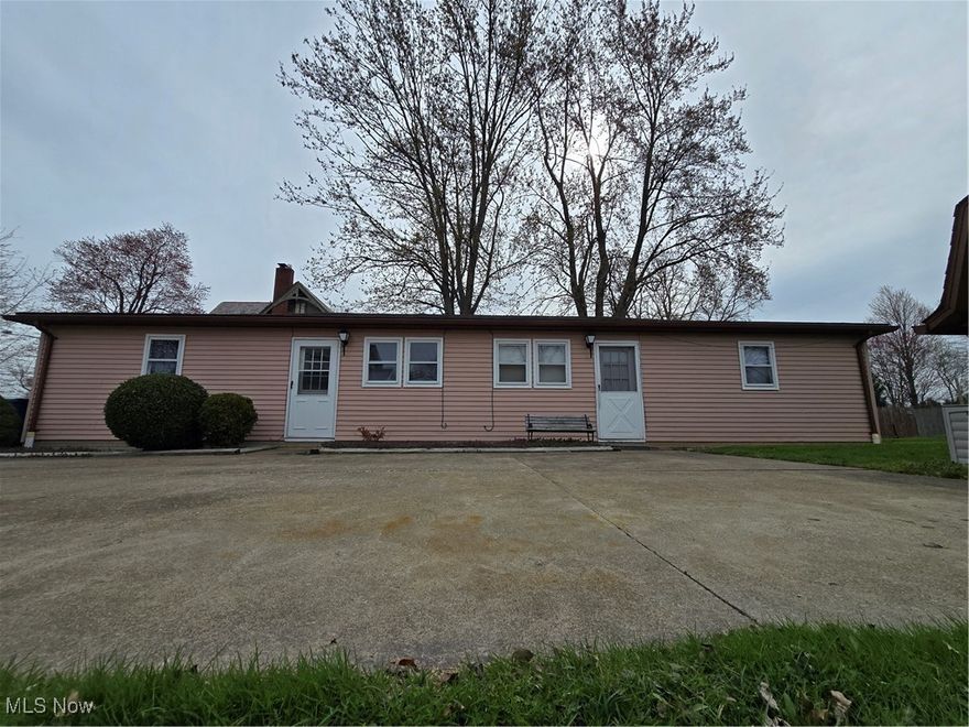Rare opportunity to own an income producing single story duplex in Kipton Ohio. Great investor opportunity or live in one side and earn money from your tenant. Just one step up to paradise, easy access into the single floor units each at 900 sq. ft.. Almost half an acre, perfect for large garden, outbuilding / mancave.  Great location near the park, Oberlin and Lorain County Fairgrounds. Lot includes a storage shed for each unit. Front unit is vacant and completely updated with new laminate & paint and rear unit is move in condition with long term month to month tenant. Laundry in each 2 bedroom 1 bath unit with ceiling fans and lighted closets. Recent Septic Inspection cleaning.