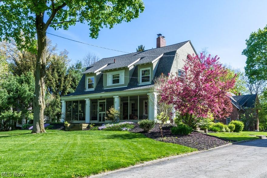 Own one of Salem's Historic S. Lincoln Homes!  1913 Dutch Colonial Revival.  Gambrel roof & shed roof dormers, painted cedar shake siding, Huge recessed screened front porch w/round posts, tiled floor & stone steps.  Home sits on a manicured .927 deep city lot w/an amazing Brick Carriage House built around Civil War times which holds 2 cars, stalls & 2nd floor for storage.  Open foyer to a well lighted dining room w/windows that open (some new vinyl windows) & large LR with FP & hardwood floors.  1/2 bath, butlers pantry w/stackable washer/dryer, remodeled kitchen w/spacious solid surface counters.  2nd floor offers MBD w/FP & built-ins.  2 additional BD w/bath & open area that leads to back stairway.  Walk up attic captures the whole house breeze with windows that open to relax with some yoga.  Basement has outside stairway.  7 yr old gas hotwater/steam & good storage.  A step back in-time Home!