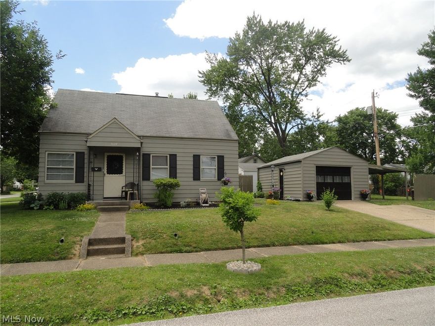Beautiful corner lot cape cod in Cuyahoga Falls. Nicely landscaped with plenty of yard. Hardwood floors in the living room and in the two bedrooms on the first floor. Enjoy one of the bedrooms as a first floor master or use the larger 22 x 12 second level bedroom as the master. Second level has built in dresser, a long closet, and another large closet to be used as a walk-in or to provide extra storage. Clean kitchen with eat-in area. Whole first level nice, neutral paint in 2012. Upstairs and basement painted in 2016. Sparkling, updated bathroom. Enjoy the potential in the waterproofed basement. 1 car garage with additional carport. Offered with a Home Warranty.