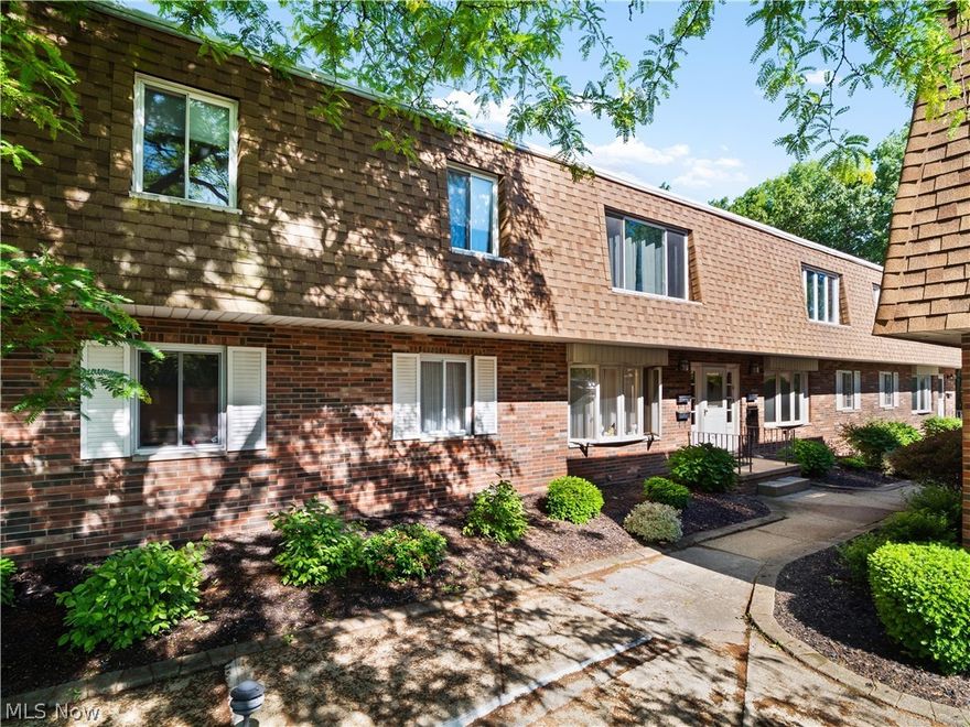 Immaculate Ranch style second floor Condominium with a full basement and many updates.  This condo is next to Veteran's Memorial Park, equipped with a playground, baseball fields and much more!  Close to shopping, restaurants, minutes from downtown Cleveland, I-480 and Hopkins Airport.  Don't worry about transportation, it's close to the RTA and accessible to the Para Transit!  This Condo is equipped with an updated Kitchen, cabinets, pantry, laminate flooring and all appliances stay.   There is also a beautiful, completely updated full bathroom on the main floor, laminate flooring and newer updated light fixtures throughout.  The Laundry Room is on the same level outside of the unit and is shared with one resident across the hall, each owner has their own washer and dryer.  There is a lovely private courtyard in between the unit and garages for easy access on the lower level.  This unit has a full, partially finished basement with an updated full bath, storage room and a potential recreation room, office, playroom or workout area.  Updates included:  40 Gallon Hot Water Tank 2022, Furnace and AC serviced in 2022, new heat exchanger and all parts completely replaced, the shell is the only item not replaced.  Brand new Chamberlain Electric Garage Door Opener, April 2022.  You don't want to miss this one!