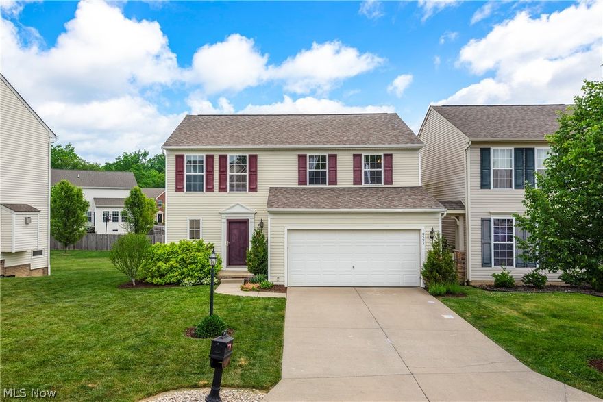 This beautiful colonial in Reminderville has everything that you need. A large great room that boast tons of natural light and a gas fireplace leads into the eat-in kitchen. The kitchen features an island, desk and large walk-in pantry. Upstairs, you'll find the owner's suite with an over-sized walk-in closet and private bath. Down the hall, you'll find two additional spacious bedrooms and a second full bathroom. The laundry room is conveniently located on 2nd floor as well. The large partially finished basement is great for an additional space to entertain and storage. Enjoy evenings on your deck overlooking your backyard and garden.