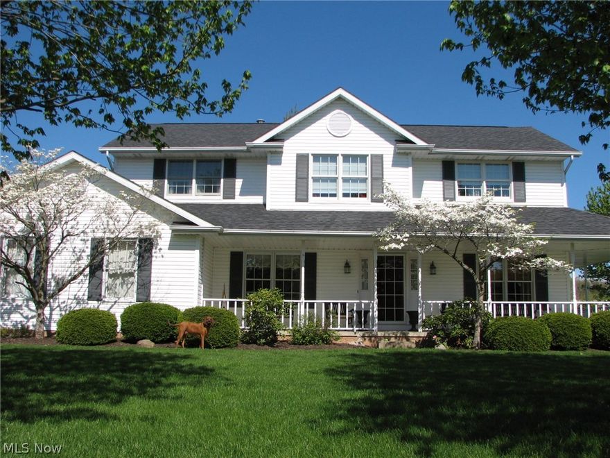 Gorgeous traditional colonial with a wrap around front porch, large deck, brick patio and beautiful in-ground pool for summer fun.  Oak cabinetry and trim are throughout the home.  The kitchen has stainless steel appliances, a breakfast bar, and is open to the dinette and family room.  Also on the first floor are a formal living room,  dining room, a laundry room and half bath.  On the second floor are 4 bedrooms: the master suite has a large walk in closet and updated full bathroom with separate shower and jetted tub.  The other 3 bedrooms have good closet space and share a full bathroom.  The lower level is finished with a wet bar and the 3rd full bathroom.  Update include Anderson windows in the family room, kitchen and bedrooms.  Furnace and central air 2010, roof 2008, master bath 2016, carpet in 3 bedrooms 2016, pool liner and winter cover 2016, hwt 2012.  An HSA home warranty is being purchased for the buyer to include pool.   All this in a wonderful Perry neighborhood!  Agent owned.