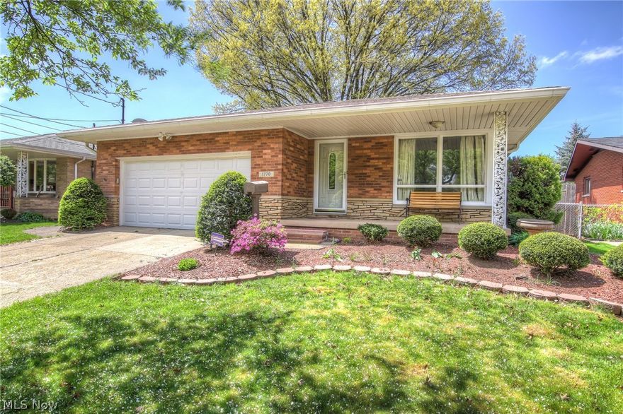 Updated 3 bedroom Brick Ranch in Firestone Park!  It offers a very open floor plan.  This home features a remodeled kitchen with oak cabinets, ceramic tile flooring, mosaic tile back spash, and comes with stainless steel refrigerator, range, microwave and dishwasher (please check out the photos to appreciate).  Off the kitchen is a dining area, and a spacious living room.  All 3 bedrooms have hardwood flooring.  There is a huge recreation room and office in the finished basement.  In addition, the home offers a covered front porch, a covered back porch, a 2 car attached garage, a fenced in back yard, and a large shed.  The home is nicely landscaped all around.