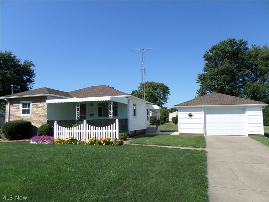 Well Maintained One Floor Plan on Double Lot & 1.5 Car Garage.  New furnace Sept '14.  New Carpet Aug '15.  New Roof '09 (Home & Garage).  Plumbing Upgrades were made.  100 amp Breaker Box.  Some Replacement Windows.  Freshly Painted Basement with shower and bar.  Roofed front Porch.