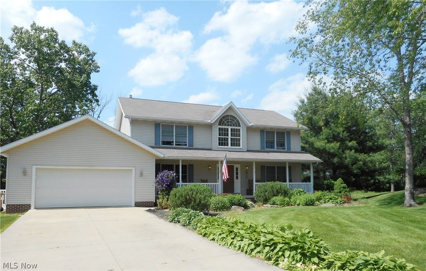 Make yourself at home!  Featuring an open floor plan, the family room with gas fireplace and expansive kitchen is accented by gorgeous, newer hickory hardwood floors (Refrigerator and microwave are 2 years young)-what a great area for family gatherings!  A formal dining room with crown molding and chair rail, plus a separate living room add to your entertainment space.  The first floor office could be used as a 5th bedroom as needed (current owners are using as a bedroom).  A convenient first floor powder room and laundry room with storage complete the first floor.  Upstairs, the master suite features 2 walk-in closets, double vanities, a separate shower and jet tub.  Three more bedrooms with large closet space and a main full bath finish the second floor.  The 13 course block basement could easily be finished.  Sliders from the family room lead to the deck and private backyard.  The shed is awesome and offers plenty of storage!  
Sellers will be getting new central air this month and