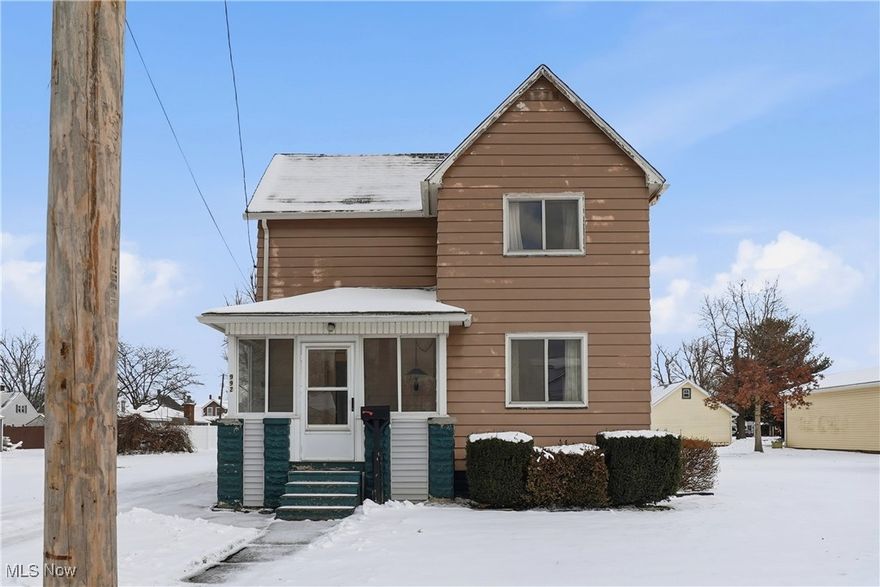 Introducing 992 Mill Street - Lake Erie views and a home to make your own! This classic two-story home has 1,440 square feet of flexible living space and offers an extra parcel to help make all of your outdoor dreams a reality. 

This property sits 1-2 blocks from the best of Conneaut's lakefront amenities, including parks, beach, marina, art center, museum and restaurants. With 2 parcels and over .30 acre of land, there is room for your boat or recreational vehicle and space left over for outdoor entertaining. 

The main floor offers flexible living space to meet your needs. There is enclosed front porch, space for a living room, family room, dining room and a kitchen that leads to an enclosed back porch. Upstairs features multiple rooms that can be arranged to your needs with 2-3 bedrooms, a landing area and the full bathroom. The bright basement is adds space for storage and includes an extra shower. There is a detached garage for extra outdoor storage. 

Some updates include a new hot water tank in 2022, house roof in 2017 and some replacement windows. 

Bring your updates and make a home for yourself  in Conneaut's Port District. Schedule a private showing today!