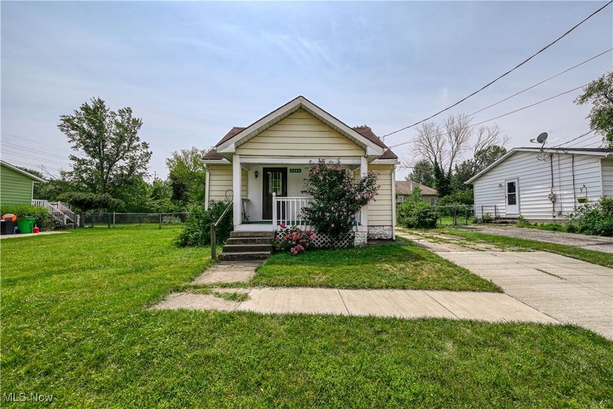Welcome to this delightful 3 bedroom, 1-bath bungalow offering charm and comfortable living with all amenities on first floor. SELLER IS ESCROWING FUNDS FOR NEW ROOF, Updates done WITHIN LAST FIVE YEARS include the addition of CENTRAL AIR, LAMINATE FLOORING IN LIVING RM AND MAIN FLOOR BDRM, HOT WATER TANK, ELECTRICAL PANEL (including outside meter), GUTTERS, and COMPLETED fencing of entire backyard. Perfect home for first time homebuyers, investors, downsizers, or anyone looking for easy living. This home offers a warm inviting layout with plenty of natural light. First floor offers living room, bedroom, kitchen, laundry, and bath. Second floor offers two additional bedrooms (3rd bd closet in hallway) and storage. Seller has finished fencing in large rear yard making it a great area for play, gardening, and entertaining. Location is a winner with this home putting you within close proximity to major highways, shopping, and dining!