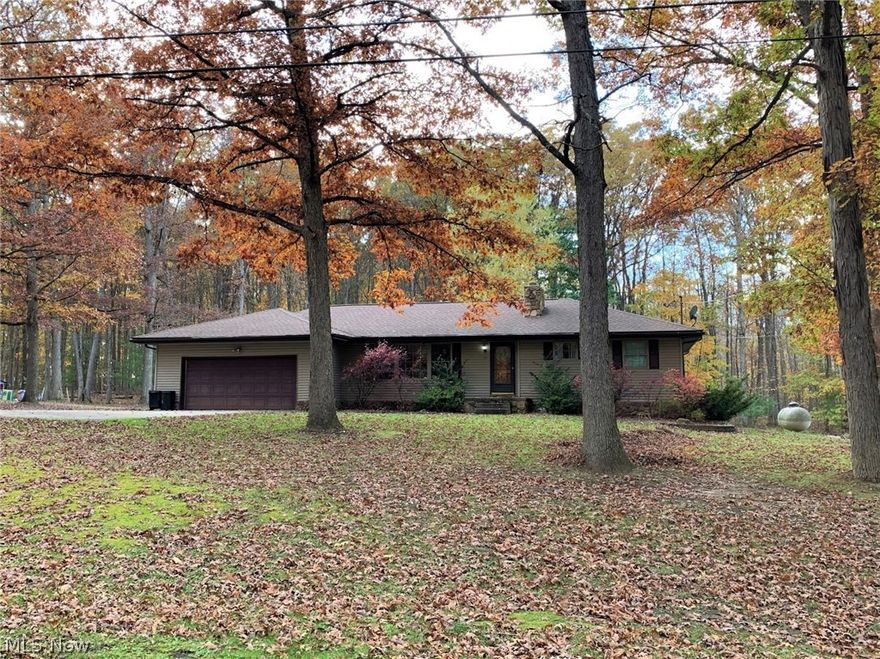 Find your paradise in the scenic 3 bedroom, 1.5 bath ranch-style home situated on a one acre lot just a stone's throw away from Berlin Lake and the public boat launch. Offering up a walk-out basement, backyard swimming pool & hot tub, and a nice 24 x 40 outbuilding with concrete floor and three large bays to store your ATV's, Sea-Doo's, toys, and lawn equipment. The oversized driveway has room to park your boat. Inside the home you'll find a living room with fireplace, custom kitchen, dining area with slider to the deck, office, and a partially-finished basement with fireplace. Located in the desirable Southeast local school district.