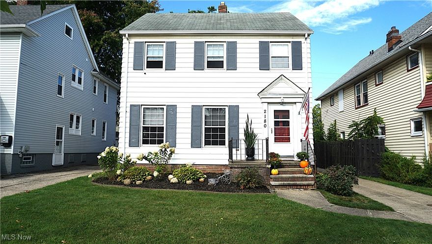 Clean and well maintained Lakewood Colonial! Home features original hardwood flooring throughout, with updated luxury vinyl in the kitchen! All appliances to remain. In 2021 a new 2.5 car garage was built! Full size attic with flooring for plenty of storage or finish to make an additional room! Fenced in back yard, and grocery, restaurants, and public transportation all within walking distance! Home comes with a 1 yr Cinch Home Warranty!