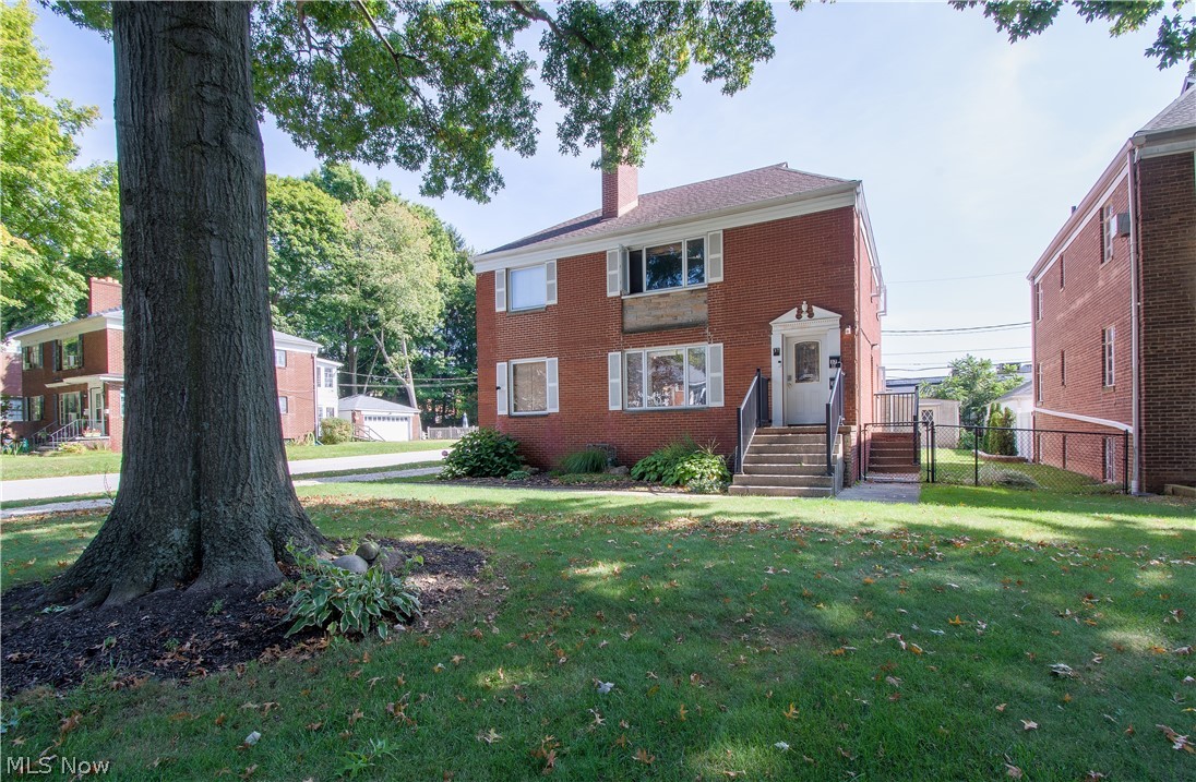 Welcome to this Fantastic~meticulously maintained and updated owner-occupied brick duplex (up & down). Both units in this charming duplex are bright and airy with an open concept great room/formal dining room/sun room, perfect for gathering with family and friends. Each unit has two bedrooms, a full bath, a wood-burning fireplace in the great room, hardwood floors/carpet, an eat-in kitchen, a formal dining room, and a sunroom off the back—one car garage per unit. The kitchens are beautifully updated. The bathroom in unit A has double sinks & unit B has a walk-in shower. There is a 3rd full bath in the basement w a standing shower & laundry area w a utility sink. Enjoy and relax on the deck overlooking the fenced-in backyard w a shed (14x10) for extra storage. Updates include in Unit A (kitchen- breakfast bar w glass block/granite countertops/tile backsplash/soft close cabinets/under cabinets lights/tile flooring), wood floors refinished, walk-in shower, both units have new carpet, appl