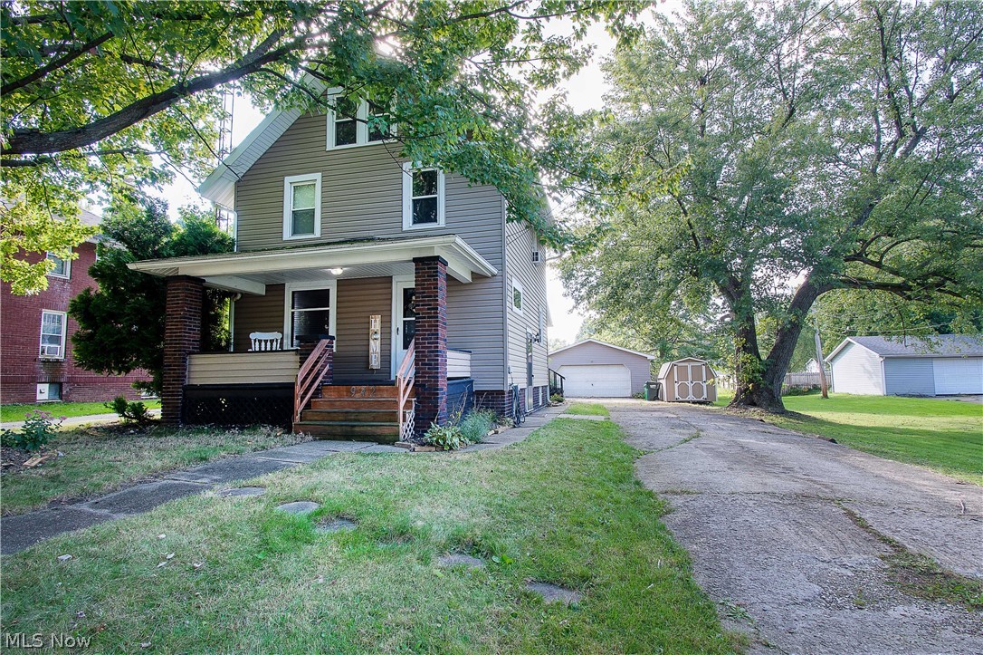 Welcome to 942 Homestead Ave, Alliance. Perfect for first-time homebuyers. This adorable colonial home features a nice sized yard & a cozy covered front porch (6x16) for relaxing. The living room is spacious with an easy layout that flows to the formal dining room, and the kitchen is perfect for entertaining and gathering with family & friends. The second floor offers a full bath and two bedrooms; one has a nice-sized walk-in closet (4x8). The third level has a bedroom with a loft area and an abundance of closet/storage space. There is a mudroom off the kitchen with access to the deck and a private backyard. Plus, there is an oversized two-car garage with a carport on the side and a shed for extra storage. The full basement has a shower and a workshop room. Make your appointment for your private showing today!