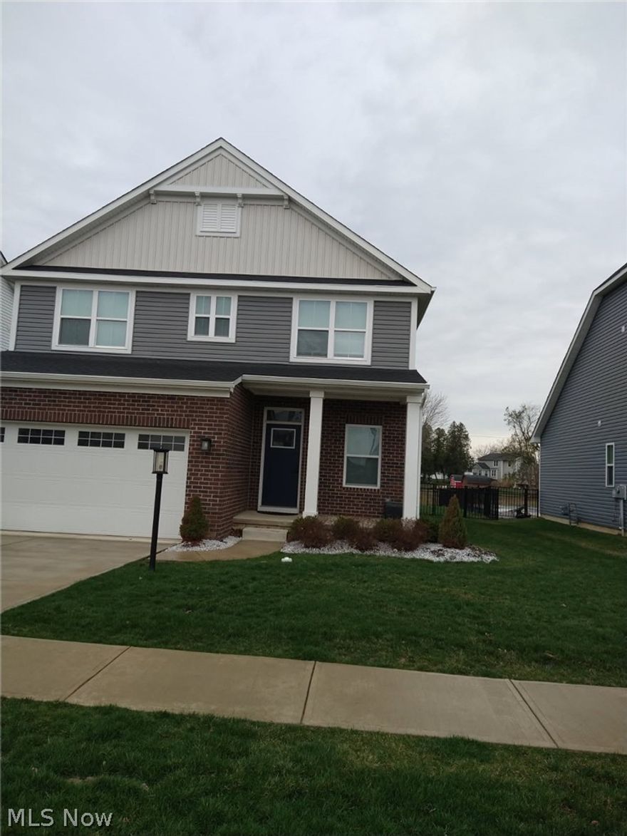 Welcome home to this beautiful colonial, located in a new and upcoming development. Offered at an affordable price on a quiet street in desirable Hampton Place Subdivision!  The main level offers a versatile flex space, with an open concept kitchen, upgraded cabinetry, along with stainless steel appliances, an island that separates the dining area, and overlooks a concrete patio with a nice sized fenced in back yard that oversees a small  pond. The living room is also open with plenty of space and hard wood floors. The second floor has a master bedroom with a private bath. The other three bedrooms are spacious and comfortable. The second full bath is on the second floor outside of the bedrooms. the basement has been insulated and ready for however you want to decorate. It to has an open concept. The laundry room is a nice size which houses washer and dryer and more room for shelves, tables or furniture. There is a $2000.00 decoration allowance for any minor changes you would like to make.