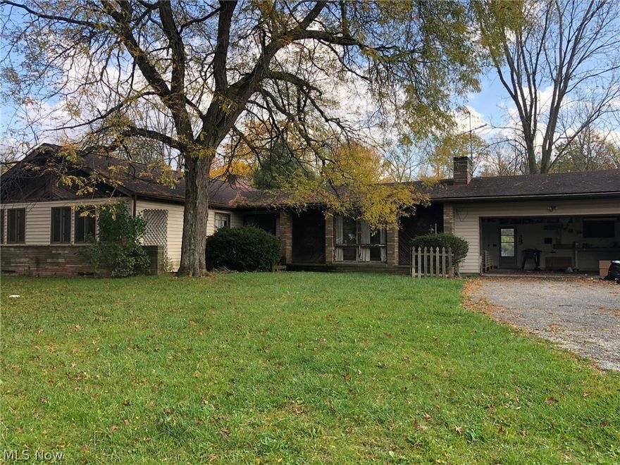 14.88 acres!!  Located just minutes from downtown Medina.  This scenic parcel features gently rolling wooded acreage with a pond and plenty of space.  The single family ranch home was rebuilt in 2002 but needs a complete renovation (****PROPERTY BEING SOLD AS-IS NO REPAIRS WILL BE MADE****) or the property can be purchased to build your dream home.  The options are endless