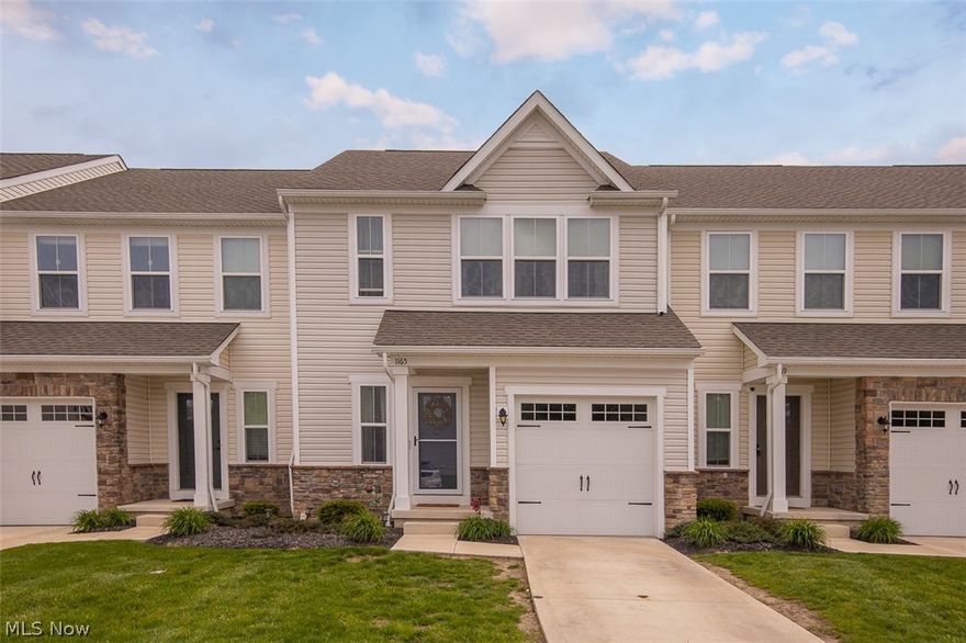 Welcome to 1165 Meadow Run, where space, style, and location come together in all the best ways. Tucked in the heart of Meadows of Copley and within the Copley-Fairlawn School District, this 3-bedroom beauty has been lovingly cared for and it shows. The main level is bright and airy with newer flooring and an easy flow from the fully aplianced kitchen with quartz counter-tops to dining to living, great for everyday life and even better for get-togethers. Upstairs, you'll find three spacious bedrooms including a private primary suite with its own full bath and a walk-in closet. Outside, the HOA covers your lawn care, landscaping, and snow removal so you can spend more time doing what you love. Close to I-77, shopping, restaurants, and just about everything else, this one is easy to love and even easier to live in. Home Warranty provided by Old Republic.