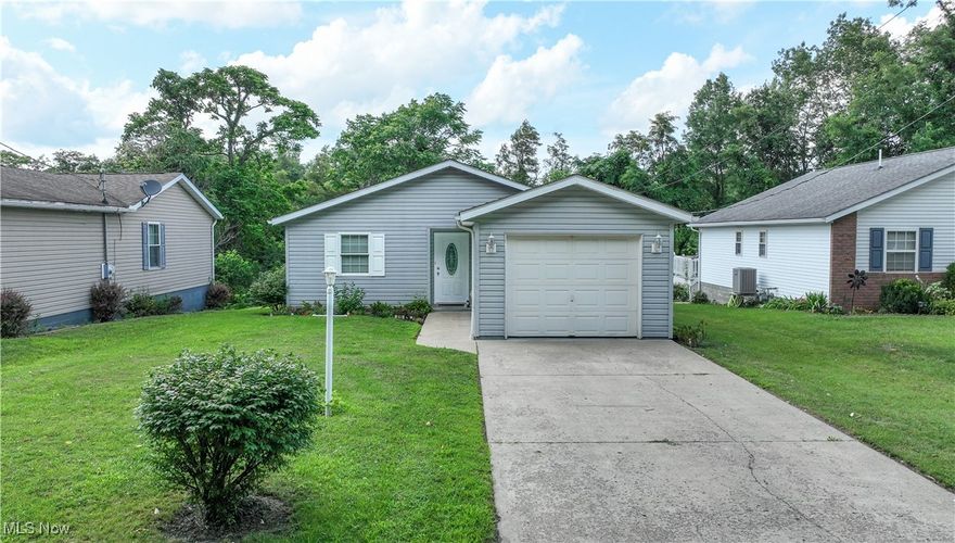 Welcome to this wonderfully maintained ranch-style home offering true one-level living. Whether you’re looking for the perfect retirement retreat or a comfortable starter home, this property is designed for convenience and ease. The open-concept layout combines the spacious living room and kitchen, creating an ideal space for everyday living and entertaining. The primary suite includes a walk-in closet and a private full bath, while the second bedroom features its own half bath for added comfort. A first-floor laundry room adds to the home’s functionality. Outside, you’ll enjoy a flat, easy-to-maintain yard.