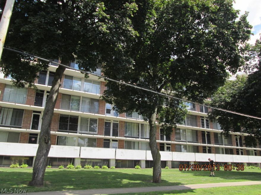 High rise condominium building located in Akron Ellet area. 1 bedroom, 1 bath.  Buyer or Buyers Agent responsible for checking history of property with any public or non public authorities for information that may affect the intend use of the property.