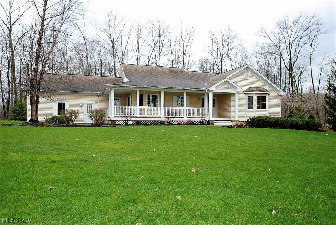 Well maintained and updated ranch home on 2.5 acres. Huge great room has gas fireplace and slider out to deck overlooking the lush wooded backyard. Eat in Kitchen has wood floors and granite counter tops. The First floor master has an attached bath with two sinks, Jacuzzi tub and walk in closet. The two other bedrooms are a nice size and one even has a walk in closet! Just wait until you make your way in to the finished basement. The rec room includes a wet bar and plenty of space to play, hang out or watch the big game, plus, there is a full bath! The ample storage in the house will not disappoint. The laundry room is conveniently located on the first floor with a mud room right off of the garage. This is a home that should not be missed!