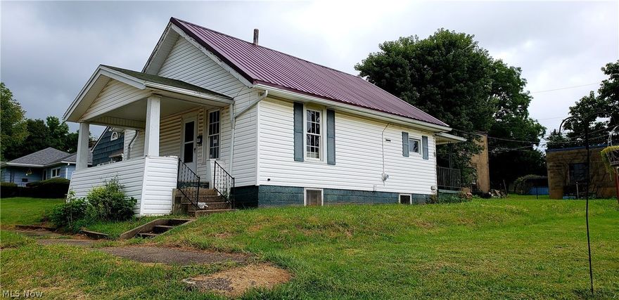 Good investment opportunity. Home has been stripped to the studs. First floor living with this 2 Bedroom, 1 Bath bungalow home. Forced Air gas heat, 2 large buildings/garage in the back for storage. Home sells as is. Owner replaced roof in 2017. According to owner, home has updated electric service and some plumbing.