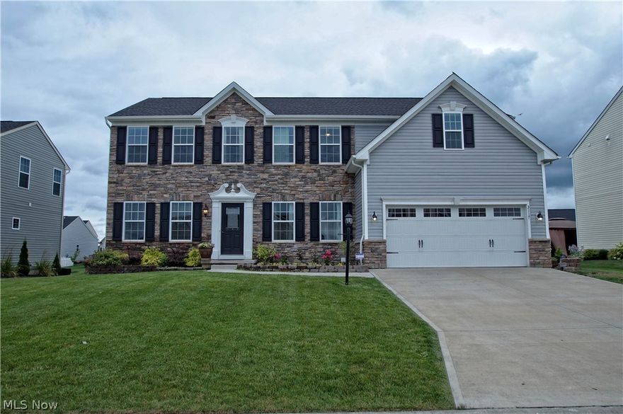 Welcome to this 2013 built meticulously maintained spacious home in the desirable Shale Creek Development.  This home features over 4,000 total living sq ft, 
5 bedrooms, 3.5 baths, 1st floor office, 2nd floor laundry room, professionally finished basement with full bath and extra space that can easily be finished for possible 6 bedroom if needed with large egress window. The open floor-plan offers a gourmet kitchen off  family room with center island, granite counter tops, stainless steel appliances, upgraded cabinets and trendy back splash. For extra space you will find a morning room off kitchen with lots of windows. Since building this house owners have spent thousands of dollars in home improvements making it the condition it is today by adding landscaping, light fixtures/fans, painted, added window treatments, added a fridge in the kitchen, and many other smaller projects throughout.  All kitchen appliances, as well as a 1 year home warranty is included. Community amenities incl