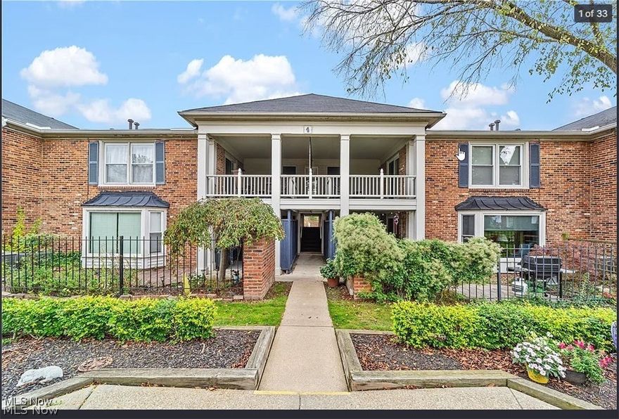 Stylish. Spacious. Secure. Welcome to carefree condo living at its finest! This wonderful ranch-style 3 BEDROOM ,2 FULL BATHROOM condo is nestled in a gated community offering comfort and convenience.. Step inside today's  luxury vinyl floors flowing through most of the home, complemented by today's light, airy paint color. The open-concept kitchen is great,  featuring white cabinetry, stainless steel appliances, and a layout that seamlessly connects to the living and dining areas, perfect for entertaining or relaxing in style. Enjoy the ease of in-suite laundry. Step outside to your own private balcony, ideal for morning coffee or unwinding at sunset. The owner's suite is a has its own  bath , plus a large walk in closet. The second bathroom has also been  updated . this condo comes with 1 indoor garage space. All this, and you're just minutes from I-271, Legacy Village, shopping, dining and the world-class medical and cultural institutions of University Circle. And don't forget the amenities: pool, fitness center, playground, and party room, it's like having a resort in your backyard. Home warranty offered for your peace of mind.