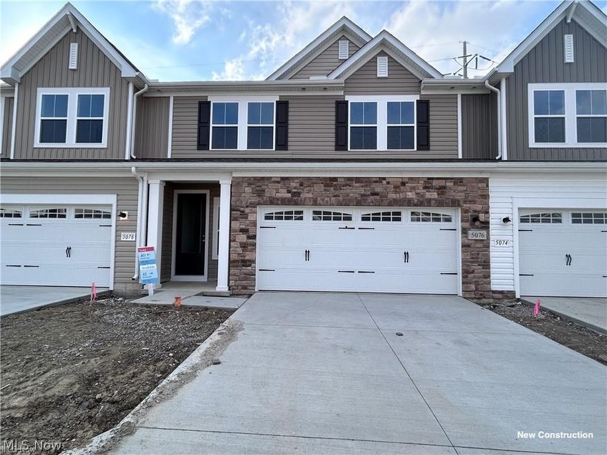 Move in ready by mid January! this stunning townhome in Shepherds Glen delivers exceptional value for new construction in one of Willoughby’s most convenient and desirable locations. this home features a first-floor owner’s suite and first-floor laundry, making everyday living simple and accessible. The open layout includes a spacious kitchen with a large 8-foot island, granite countertops, and white cabinetry perfect for entertaining or daily use. Enjoy a quiet morning or evening on your  back patio, overlooking a private homesite. With landscaping, lawn care, and snow removal all handled for you, you can spend more time doing what you love and less time on maintenance. Shepherds Glen offers a low-maintenance lifestyle just minutes from I-90, Route 2, shopping centers, restaurants, and downtown Willoughby—only a 7-minute drive away. Model home available for tours so you can get a true feel for the layout and finishes before move-in. Plus, take advantage of special builder financing options that can make owning this home even more affordable than similar resale properties on the market. Contact us today to schedule your private tour. At this price point, this home won’t last long!