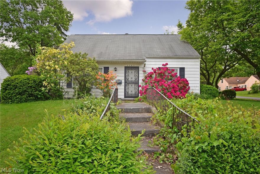 Charming 3 bedroom Cape Cod nestled on a corner lot in Cuyahoga Falls.  This home offers great potential to put your personal touch! Home comes equipment with all kitchen appliances, a two car garage, and a partially fenced in back yard!  Do not wait,  this deal will not last!