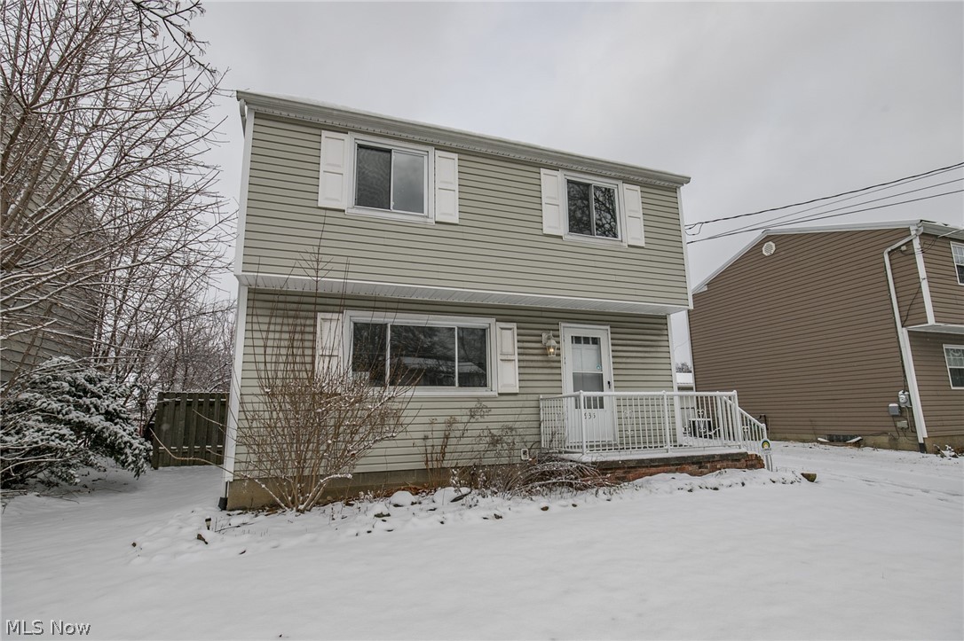 Move right into this clean and freshly painted 3 bedroom 1.5 bath North Akron Colonial. Other features include a large 2 car detached garage, fenced in back yard, large deck, updated vinyl windows, and water proofed basement. Call for your private showing today!