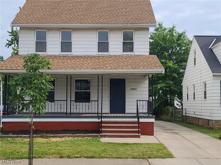 Step onto the large front porch and move into this completely remodeled 3/4 bedroom colonial with 1.5 baths!  This large home features an excellent floor plan and many beautiful updates. The kitchen is completely renovated with quartz countertops, white cabinets, all the appliances, and lvp flooring. You are going to love entertaining in the formal dining room and a large living room with a fireplace. The hardwood floors have been refurbished and are gleaming, and the whole house has been freshly painted. Upstairs, there are three bedrooms with a tandem bedroom on the third floor for a fourth bedroom great for a studio or teen suite. The basement is divided into a finished bar room, rec room, and storage area, and there is a half bath. There is a two-car detached garage, and the yard is fenced. Located Across From City Recreation Park & Public Library