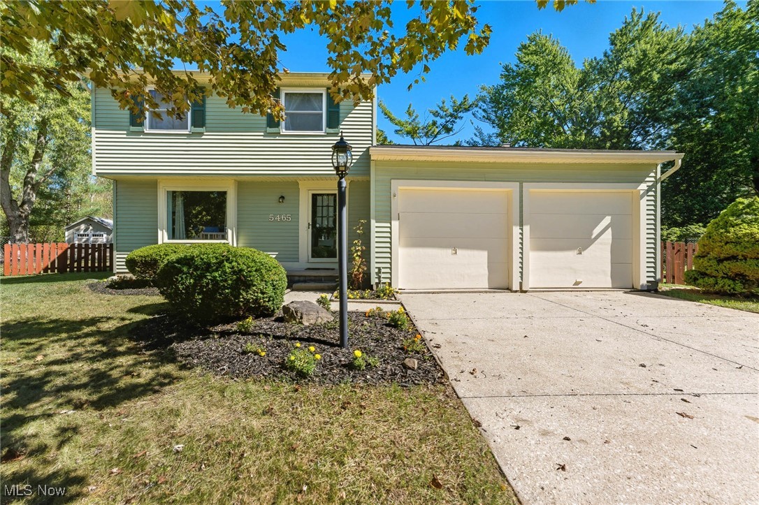 Welcome home to this charming 3 bedroom colonial, located on a quiet cul-de-sac street in Stow, OH! This move in ready home boasts comfort and charm throughout. Enter in through the front door to foyer. Formal living room greets guests with ample space and large window that allows for plenty of natural light. Dining room off living room is the perfect gathering place for holidays or special events, leading directly into the updated kitchen. Kitchen has custom granite countertops, and stainless steel appliances. No shortage in cabinet space or countertop space, the chef in the family will love it! Pantry with many shelves that is hidden behind a tasteful sliding door (in kitchen). Bonus room/family room with fireplace off kitchen area, has sliding glass door to private patio and back yard. 1/2 bath off kitchen and family room leading to large 2 car garage. Full basement has ample space for storage, features a workshop, & is perfect for additional space for those teens to hangout. Heading upstairs has all 3 bedrooms, and large full bath. Roof is newer, and fully fenced in yard gives plenty of possibilities. Shed outside for all of your landscaping needs. Call today to get a private tour of this one, before it's SOLD!
