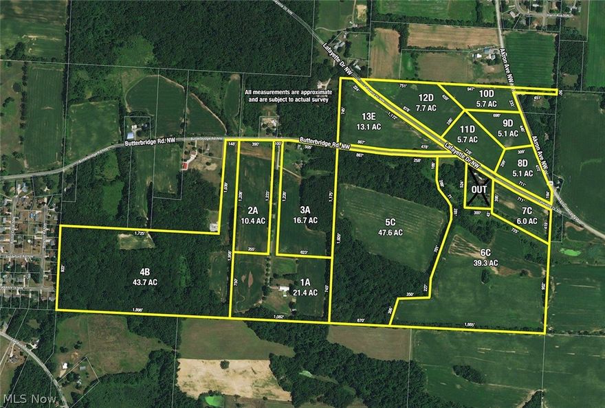 Exciting Real Estate Opportunity! - 227 Acres Wooded & Open Land To Be Offered In 13 Parcels - Brick Home On 21.4-Acre Parcel - (2) 40-Acre Wooded Hideaway Parcels - Farmland Parcels - Ideal Country Style Homesites Ranging From 5 Acres To 47 Acres Each - Panoramic Views - Timber - Great Location - Lawrence Twp. - Stark Co. - Northwest School District - ABSOLUTE AUCTION, all sells to the highest bidders on location: SATURDAY - JUNE 16, 2018 - 10:00 AM
This rare opportunity presents 227 acres of gently rolling land. Two-thirds productive farmland, balance wooded w/ mature timber. Over 1.5 miles of road frontage. Improvements include a 1,832-sq.-ft. 1962 brick ranch style home featuring 3 bedrooms, 4 baths & a full basement. Private "back off the road" setting. Also includes a century home in poor condition. Parcels will be offered bidders choice, then in combinations and will be sold the way it brings the most. Financing available to qualified bidders. Land is an investment you can enjo
