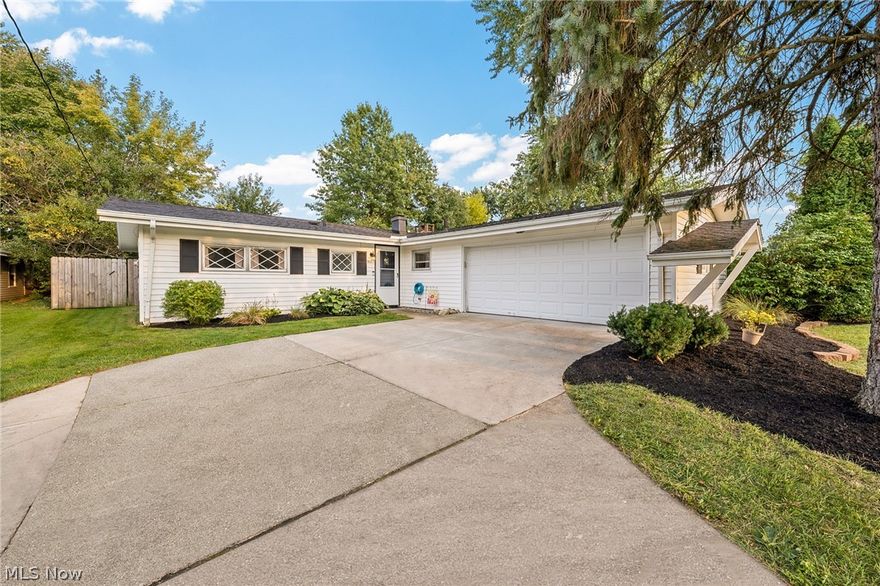 This beautiful ranch is MOVE-IN ready and wanting YOU to call it HOME sweet HOME!  Spacious foyer greets you along w/a conveniently located two car attached garage!  HUGE living room w/vaulted ceiling and gorgeous brick fireplace plus a sliding door that leads to the covered patio and completely fenced in back yard!  Good sized kitchen w/oak cabinetry, peek out overlooking living area, eat in kitchen perfect for seating six, and all built in kitchen appliances stay with the property.  Nice size master bedroom w/attached 1/2 bath --all tastefully decorated!  Two other good sized bedrooms and a full bathroom complete the first floor.  Updates include:  roof (2012), water tank (2014)!  Fabulous back yard to enjoy and perfect for entertaining!  Schedule your private showing today before this beauty is GONE!!