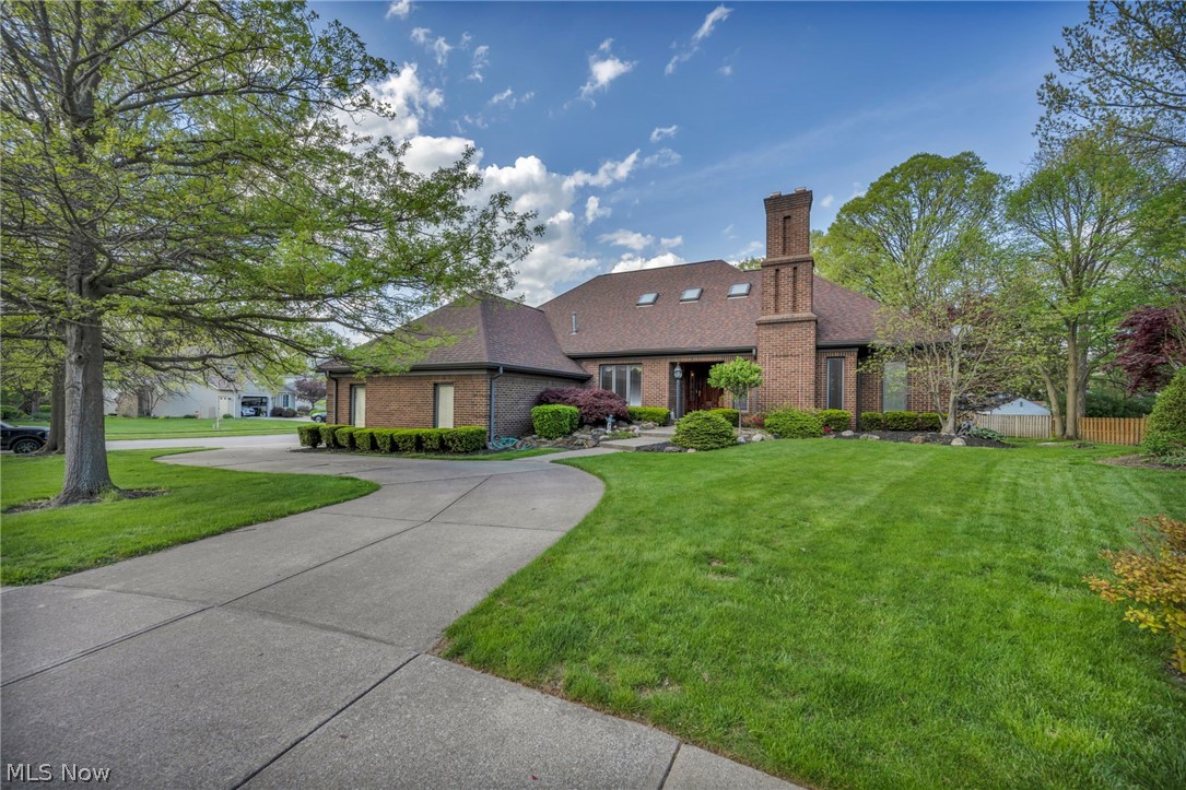 Much sought after Rocky River, first floor master, cape cod offered for the first time...One Proud Owner, Impressive custom design...Magnificent from the brick exterior w/dramatic hip roof lines (2 year old roof w/skylights), gorgeous (3 bay side load) garage doors & front entrance, sophisticated circular drive while being situated on a premium cul-de-sac lot (mature landscaping/pond) boasting of a tranquil backyard w/oversized (refinished) covered raised deck that is like no other. Enter to soaring ceilings, spacious luxurious rooms that are full of oversized windows/skylights for natural light & views, 3 fireplaces, smart/elegant design, finished basement, & more details than can be explained here...Call today for your private tour before it is gone! One of the most exceptional/large kitchens ever seen w/massive walk in pantry, newer wall ovens/gas 5 burner cooktop, upgraded granite counters including a true chef's island & 2 bay windows...dinette w/wet bar & built-ins or large Holiday gatherings in elegant/high ceiling formal dining. Private owner's suite is a complete wing of the home w/double doors, massive walk-in closet, private glamour bath w/walk-in shower & full of glass & direct access to the covered deck (owner loves to listen to the pond to relax). 1st floor den includes a warming fireplace. 1st floor laundry is one of a kind (washer/dryer included)...makes laundry not a chore! 2nd floor includes two exceptional bedrooms (walk-closets & dormer windows) sharing a hobby/media/storage room & glamour style bath. Sprawling finished basement w/beautiful stack stone raised hearth fireplace, full bath & multiple rec rooms & storage. Own the jewel of the neighborhood w/no expense spared in the design & construction. Zoned HVAC for comfort. Switch back & wood staircase w/skylight to 2nd floor. Bring your decorating touches to this masterpiece today...