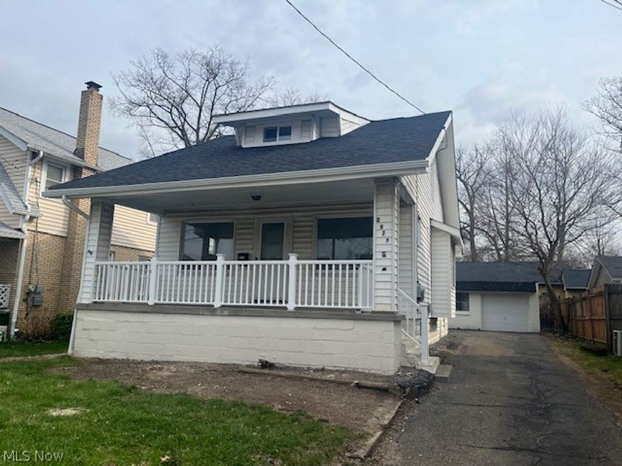 Don't miss your opportunity to own a nicely redone house in Cuyahoga Falls. Home has been updated with many new features including a new roof and soffits. New flooring through out. Stainless steel appliances. Enjoy relaxing on your covered front porch or large deck on the back. Home features a large primary bedroom covering the entire top floor. A new HVAC system with air conditioning also awaits the new homeowners. Large dining room can hold your latest gatherings. 2 decent sized bedrooms and a full bath are also on main floor. Come see it while it lasts.