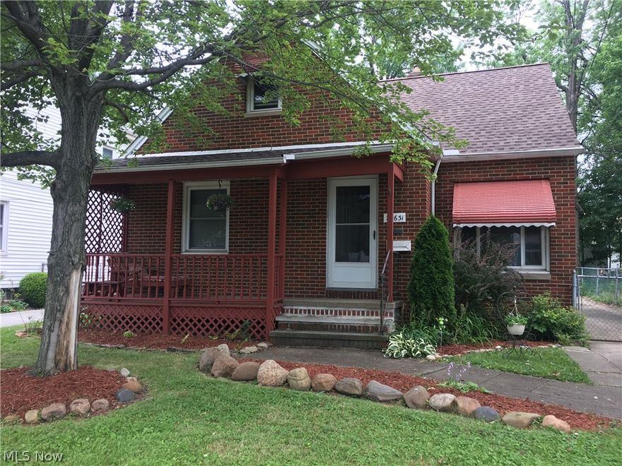 Looking for your new home?  This is it.  Solid brick bungalow with front porch and 1 car garage.  This home is move-in ready and features 3 bedrooms, 1 1/2 baths, central air, hardwood floors, finished basement rec room, new garage door (2018), rood less than 10 years old.  This home has been waterproofed and sump pump added.  All that is needed is you and your personal updates.  Make your appointment now and move in by fall.